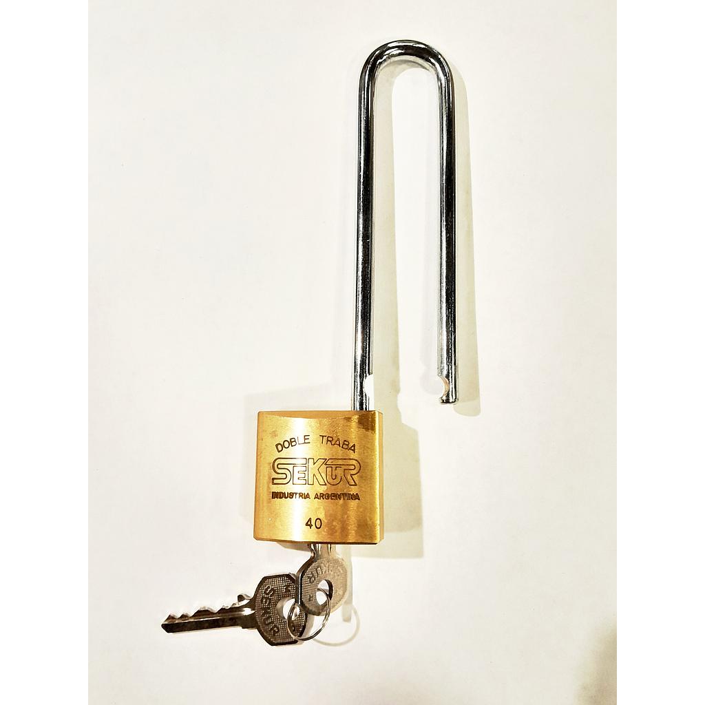 Art.1862/3662-2 Candado aro largo cuerpo bronce Nº40