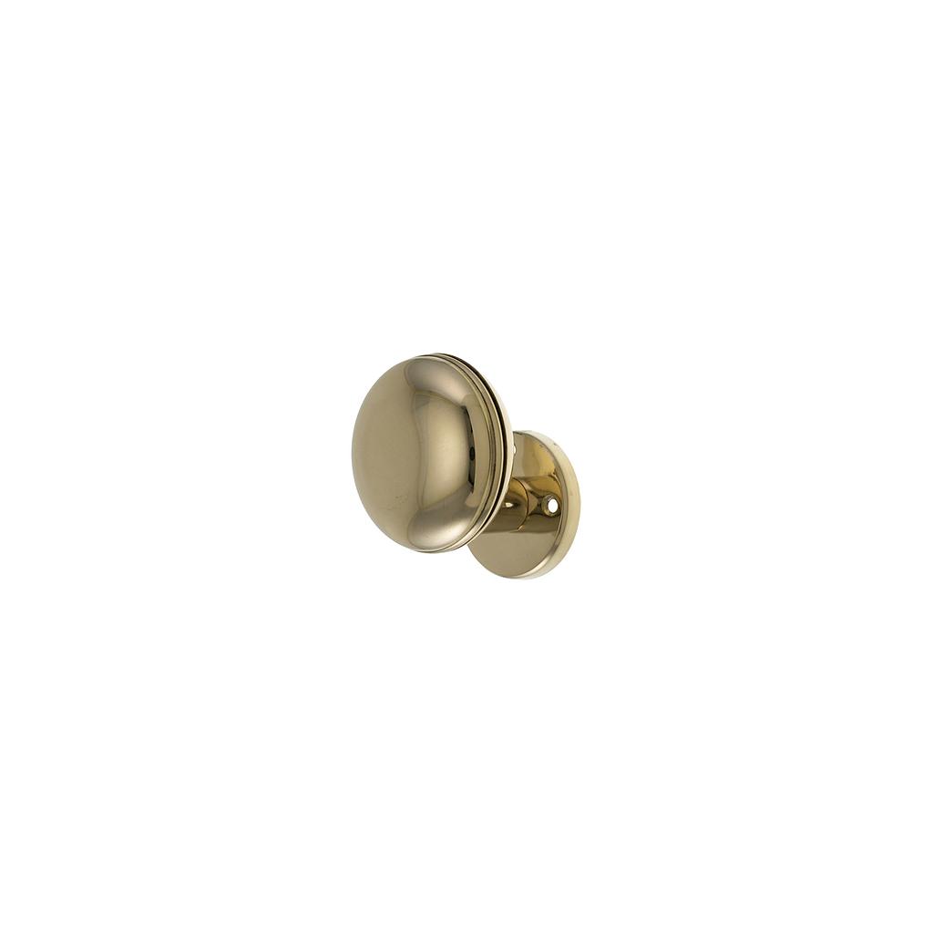 Art.4291/5014-1   Pomo Aston giratorio desplazado con roseta 48 mm bronce pulido y platil