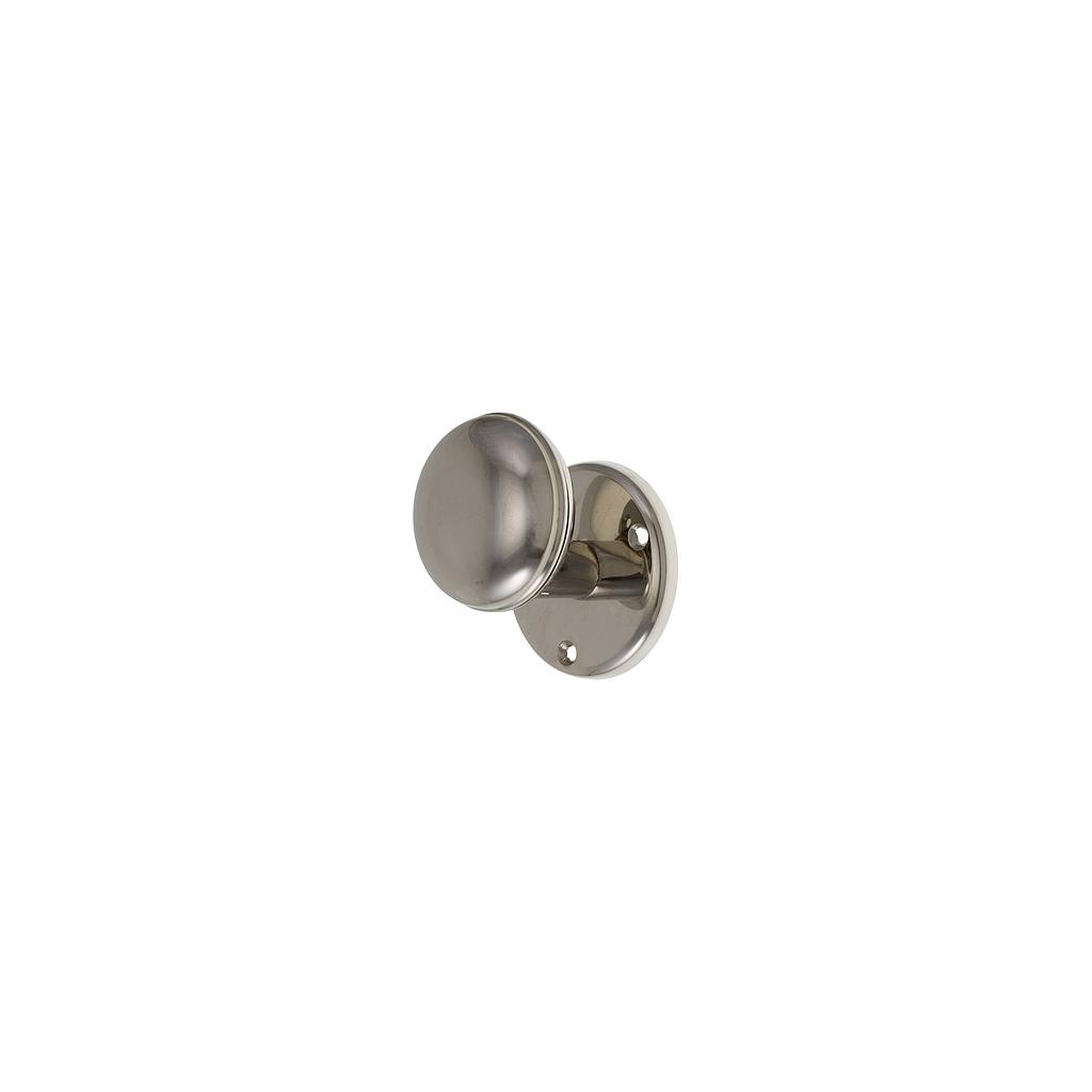Art.4291/5014-2   Pomo Aston fijo desplazado con roseta 70 mm bronce pulido y platil