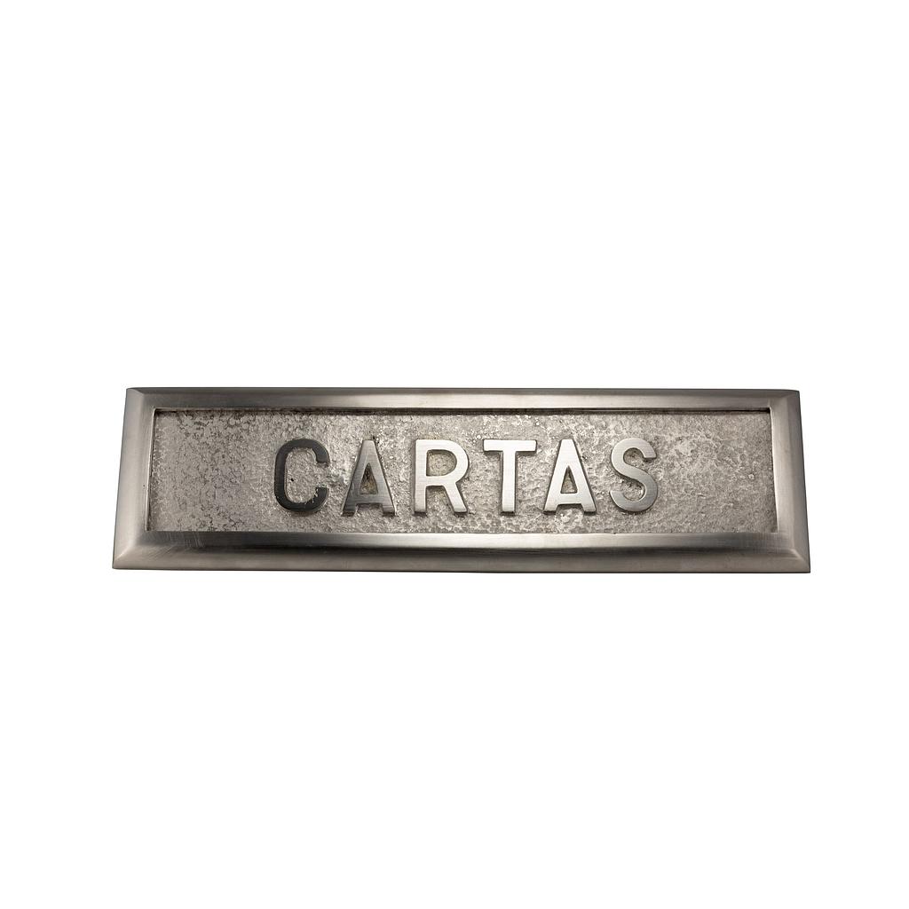 Art.1955-3   Frente buzón 340x100 mm bronce pulido y platil