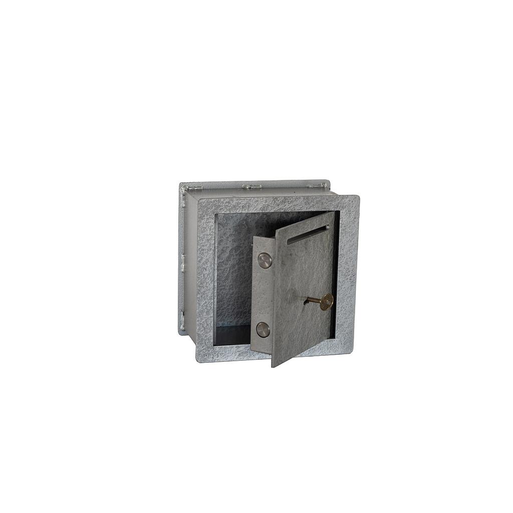 Art.8693-02   Tesoro amurar llave doble paleta con buzón 220x220x120 mm