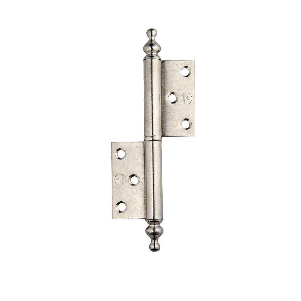 Art.1032-000   Bis Ficha reversible tres agujeros con perilla hierro niquel