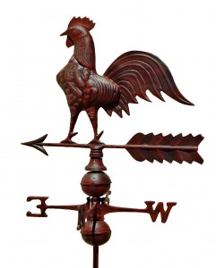 Art.4508   Veleta Gallo gordo con ruleman de aluminio