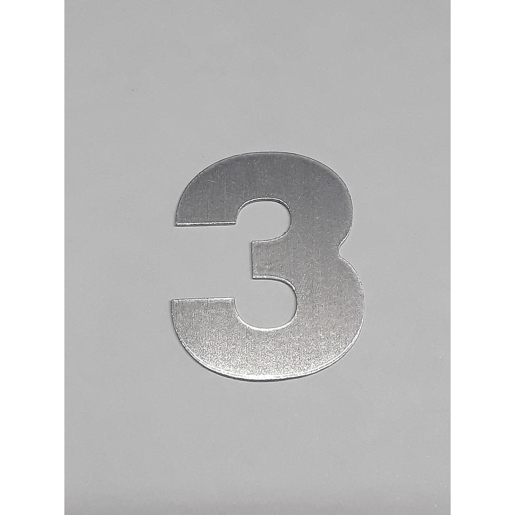 Art.1190/7034 Numero 55 mm aluminio con laca