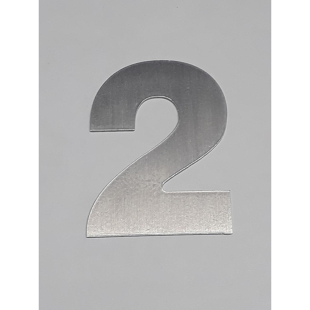 Art.1190/7034-01 Numero 120 mm aluminio con laca